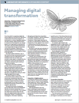 Scientific Computing World Article - Managing digital transformation